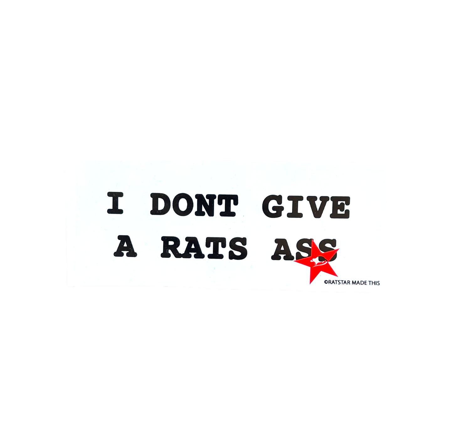 RATS ASS BUMPER STICKER